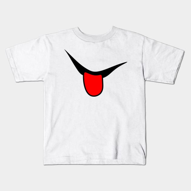 Smile - Tongue - black and red. Kids T-Shirt by kerens